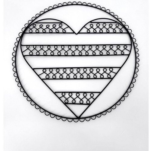 Pottery barn heart - pottery, wire