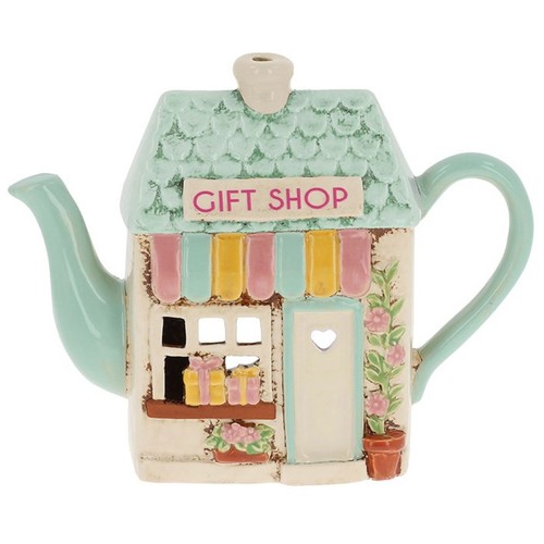 Village pottery aqua blue gift - pottery,