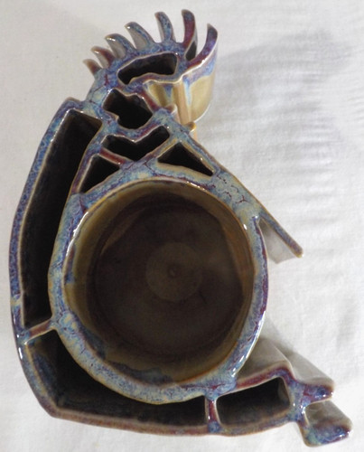 Bay pottery candle - pottery, native