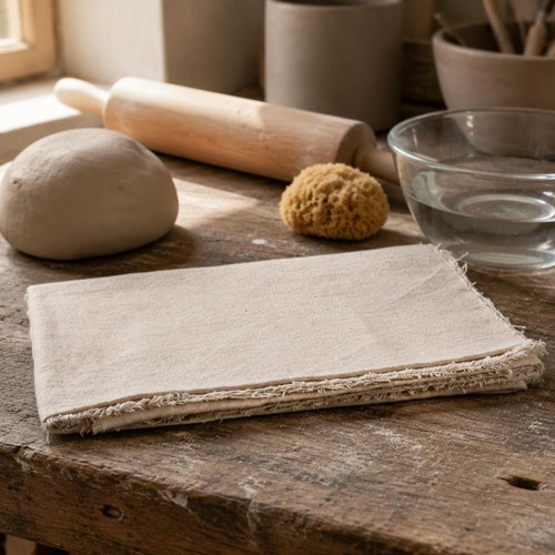 Pottery linen mat - linen,
